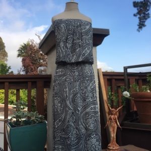 SALE. Sleeve-less Paisley Maxi Dress - Sweet Pea